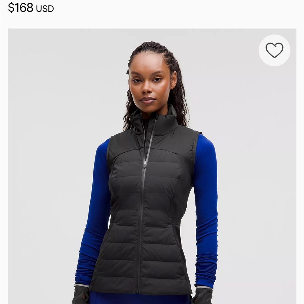 Lululemon Athletica Black Down for it All Quilted Vest
